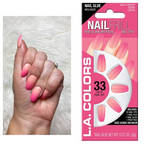 la colors fake nails|L.A. Colors Artificial Nail Tips, 12.